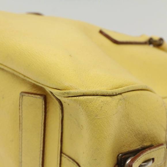 PRADA Hand Bag Leather Yellow Auth cl744 - Picture 16 of 16